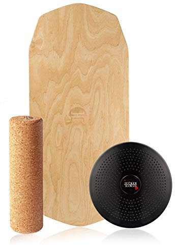 JUCKER HAWAII Balance Board Homerider Ahi Pure - Balanceboard Set inkl. Korkrolle und Balance Kissen
