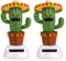 TiSkying Giocattolo danzante a energia solare, cactus danzante a energia solare, bambola oscillante animata, decorazione per auto, cruscotto, decorazione giocattolo