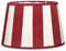 Brillibrum Design Lampenschirm gestreift Tischlampenschirm Streifenmuster E14 Fassung E27 Streifen max 40 Watt (Weinrot/Creme)