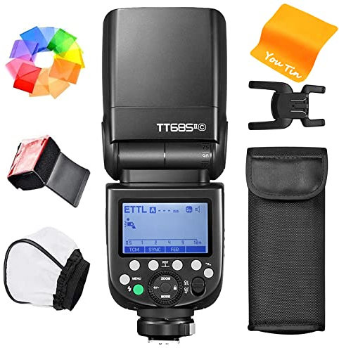 Godox TT685II-C TT685II C Kamera Blitzgerät für Canon, 2,4 G Wireless HSS GN60 Blitz Kompatibel mit Canon Digitalkameras 6D 7D 50D 60D 500D 550D 600D 650D 1000D 1100D 1DX 580EX II 5D Mark II III