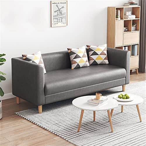 YXDFG Sofa Für 3 Personen,Robustes Und Langlebiges Sofa,Bequemes Stoffsofa Für 3 Personen,Sofa Liegecouch Mit Holzbeinen,Wohnzimmer Ladenwohnung,Grau,180×61×59cm