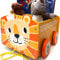 Bee Smart Wooden Toy Box - Lion Animal | 2 in 1 Pull Along Cart & Storage Box on Wheels for Kids Nursery or Bedroom | Baby Trunks for Children's Toy, Game or Book Organiser | Gifts for Boys & Girls