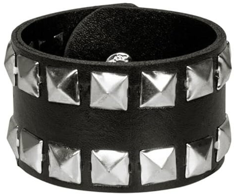 PAINT IT EASY NEU Armband Punkerin, mit zweireihigen Nieten, größenverstellbar