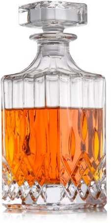 Winbold Whiskey Dekanter Dekanter für Wein, Wodka, Brandy - Alkoholglas Dekanter mit Stopper - Dekorativer Alkoholbehälter Flaschenspender mit Deckel