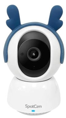 SpotCam Mibo Wireless Pet Security Camera, 2K, Indoor, Night Vision, Two-Way Talk, Motion & Sound Alert, PTZ Pan/Tilt, Pet Tracking, with Free Fulltime Cloud Recording
