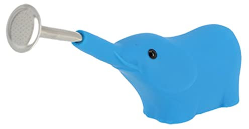 Esschert Design Elefanten-Gießkanne Blau, 17 cm x 4,5 cm x 11,2 cm, 1 Stück, Tier, Elefant, Spielend, Leuchtend, Modern, Deko