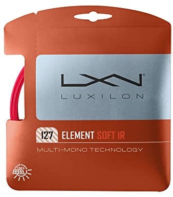 Wilson Unisex-Adult Element IR Soft 127 Tennisschlägersaite, Rot, One Size