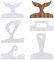 5PCS Acrylic Charcuterie Board Handle Templates, Cutting Board Router Template Acrylic Router Templates for Woodworking Tracing Stencils Guide Tools, Stroke Template for Woodworking (5 Styles)