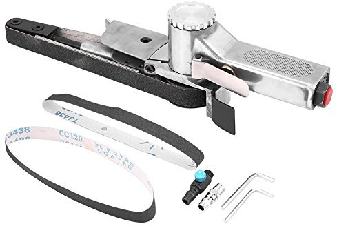JORAsa 20 mm Luftbandschleifer, pneumatisches Werkzeug, Polierer, Schleifmaschine, mit 3 Bildern, Schleifbändern, Ersatzteilen für Universal Auto