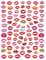 Generic Nail Art Sticker Strong Stickiness Nail Beauty Paste Easily Valentines Day Heart Red Lip Nail Sticker Decoration compatible with Women N