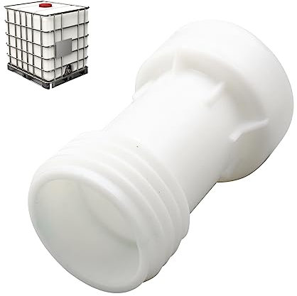 Distanzstück Gerade S60x6 Grobgewinde auf S60x6 Grobgewinde, IBC Adapter S60x6, Distanzstück Verlängerung S60x6, Mit Deckel und Gummiring, IBC Tank Zubehör Grobgewinde, IBC Container Zubehör (B)