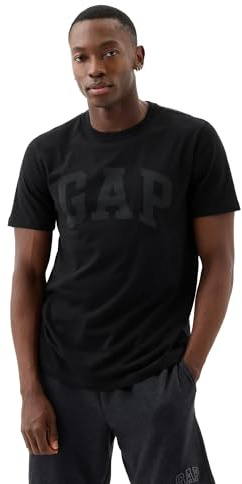 Gap Herren Everyday Soft Logo Tee, True Black, Klein