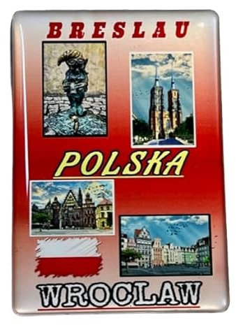 Breslau Magnet, Wroclaw Souvenir, Polen Kühlschrankmagnet, Breslau Geschenkartikel