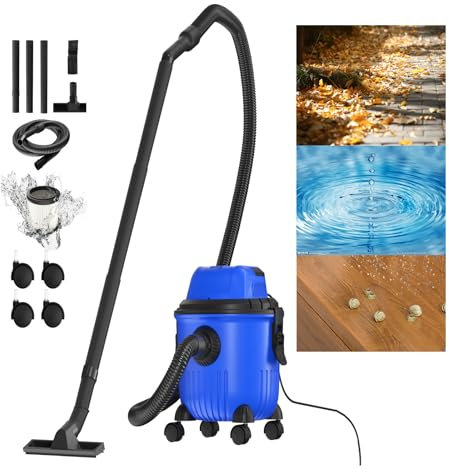 HSHa Aspiradora en seco y húmedo de 800 W, para sofá en seco y húmedo, filtro HEPA, aspiradora compacta con cable