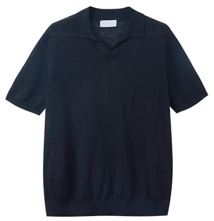Diana Studio, Polo - Uomo, 100% Lino, Tinta unita, Fatto in Italia, XL