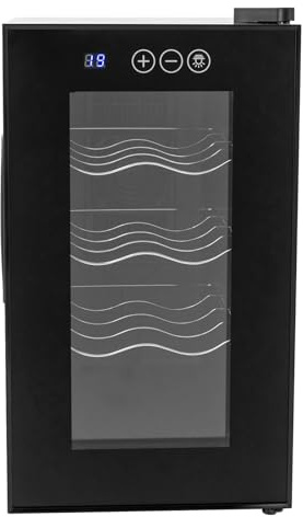 ACNAO 8 Bottle Wine Cellar,Private Reserve Wine Cellar, Wine Cooler Wine Fridge, 23L, Freestanding Wine Cellar, Red, White and Sparkling Wine Storage for Small Kitchen, Apartment, Condo