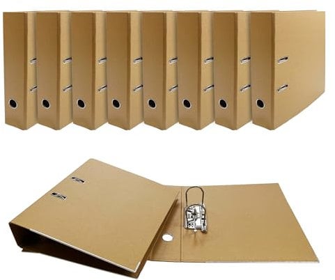 Pack of 5 A4 Kraft Paperboard Lever Arch Files