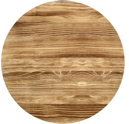 Jahof Tischplatte Rund 80 cm, Ersatztischplatte 2,5 cm Dick, Massiv Holzplatte für Esstisch, Schreibtisch, Couchtisch (Hellbraun)