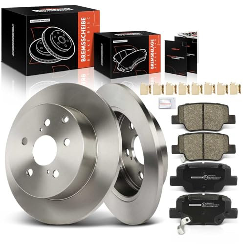 Frankberg 2x Bremsscheiben + 4x Bremsbeläge Hinten Kompatibel mit Verso R2 1.6L-2.2L 2009-2018 Replace# 424310F020