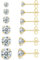 6 Paare Ohrringe Set, 316L Chirurgenstahl Ohrringe für Damen Herren Mädchen, Kubischer Zirkonia Ohrstecker Set, Hypoallergen Ohrstecker Gold, 3-8mm