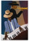 KPOKAHT Jazz-Musikspieler, Musik-Blues-Poster, Gemälde, Leinwand, Wandkunst, Wohnzimmer, Poster, Gemälde, 30 x 45 cm