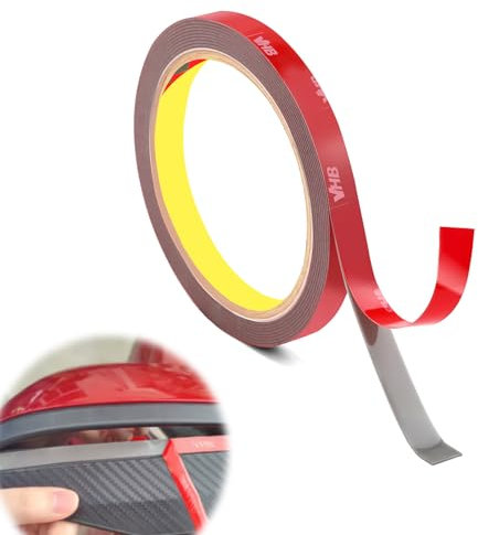 GluTapel Doppelseitiges Klebeband, extra stark, 1 Volumen, extra stark, wasserdicht, beständig gegen hohe Temperaturen, Klebeband für Dekoration, Auto, Haus und Büro (10 mm x 3 m)