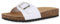 VAN HILL Damen Pantoletten Flach Lack Bequem Schuhe 216166 Weiss Lack 36
