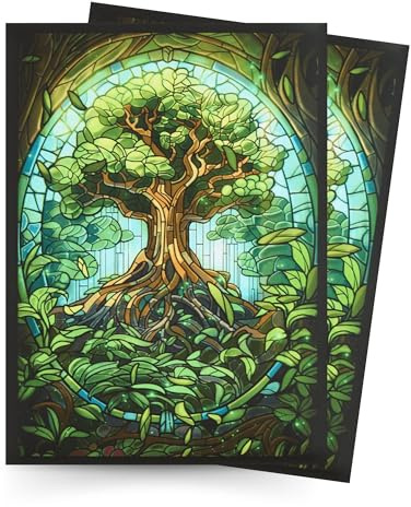 Arcane Fortress MTG Card Sleeves – 100 Count | Ultra-Durable Matte Art Card Sleeves for Intense Shuffling | Premium Fit for Magic: The Gathering Cards | Standard Size Wear-Resistant MTG Sleeve - Green