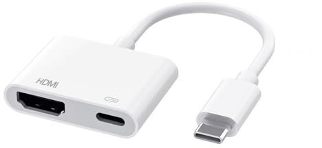 Type-C To HDMI 1080p 4K Converter With Charging, 2-In-1 Type C To HDMI Converter Usb C To HDMI Adapter With TV HDTV Monitor Projector Video Audio Sync Screen Cable For Iphone Mac Samsung Huawei HP