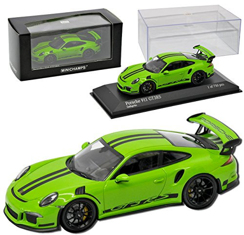 alles-meine.de GmbH Porsche 911 991 GT3 RS Grün Ab 2013 1/43 Minichamps Modell Auto mit individiuellem Wunschkennzeichen