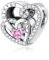 Amieween 925 Sterling Silber Charm für Damen Armbänder Halskette Love you Forever Herz-Edelstein-Charm 5A Zirkonia Charms als Valentinstagsgeschenk für Damen