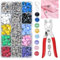 Home-X Snap Button Fastener Kit, 200 Sets 10 Colors 9.5mm Press Stud Tool Kit with Fastener Pliers, Press Studs Metal Snap Fasteners No Sewing, Poppers Fasteners Kit for Clothing,Bags,DIY Crafts