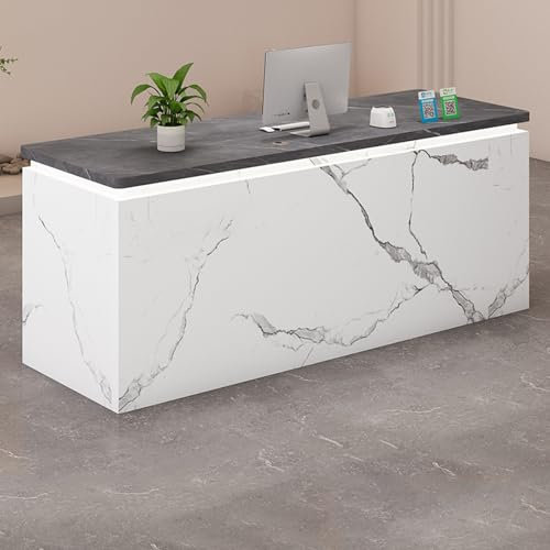 Moderne Empfangstheke mit Verkaufstresen für Messe schwarz 80cm