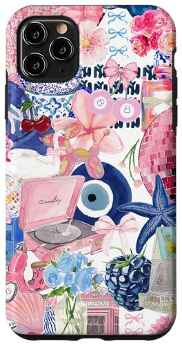 Coquette Pink European Summer Floral Preppy Cute Y2K Collage Case for iPhone 11 Pro Max