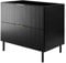 3E 3xE living.com Badezimmerschrank, Schwarz + Goldener Griff, 80 x 77 x 46 cm