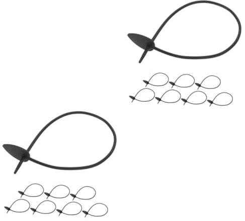 SUPVOX 2 Set Serra Verdure Riutilizzabili Fascette in Silicone per Legare Le Foglie 8 Pezzi Nero Fascette per Cavi per Ciabatta da Muro Fili Graffette Presa di 8 Pezzi * 2