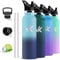 Gourde Isotherme, Gourde 1l, Sans BPA, Bouteille Isotherme, Anti Fuite, Gourde Inox, Double Isolation, Gourdes de Camping et Randonnée, Facile à Nettoyer, Gourde Reutilisable, pour Aptitude, Camping