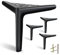 SunVFaFa Pieds de Meubles Noirs 15 cm, Lot de 4 Pieds en Métal pour Meubles, Pieds Courts DIY Modernes pour Armoire, Commode, Buffet, Table de Chevet, Canapé