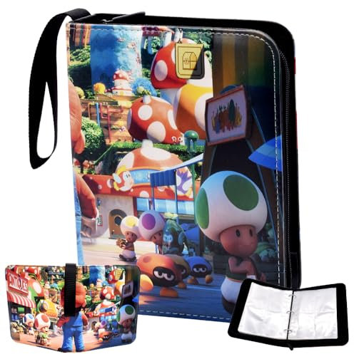 Mariio Sammelalbum Ordner für Karten, PU Wasserdicht Sammelkarten Album,Heft für Karten 50 Seiten 400 Karten Kapazität,Tragbarer Kartenhalter Karten-Kollektion Geschenk für Kinder