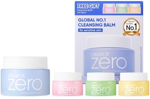 BANILA CO Clean it Zero Calming Cleansing Balm | Korean Makeup Remover for Sensitive Skin | Vegan | Made with Centella Asiatica & Madecassoside (100ml / 3.38 fl. oz + Gift)