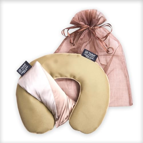 TARA Spa Therapy Herbal-Ease Aromatherapy Pillow Gift Bag Set, Neck + Silk Eye Pillow, Chai