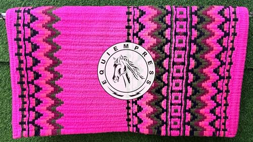 EQUIEMPRESS Sattelunterlage Western Show/Westernsatteldecke aus Neuseelandwolle, Top Wool Pad Sensor Flex (Anpassung möglich) A-925 (32 x 32)