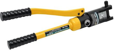Pipe Expander, 12T Hydraulic Crimping Tool Steel Wire Rope Wire Balustrade Crimper W/20 Dies Yellow/Green/Red/Blue(Rojo)