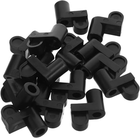 LOLIPPYY 24pezzi Clip per Zanzariera in Vetro Nero con Viti Clip di Fissaggio per Zanzariera Esterna per Installazione per Zanzariere di Ricambio per Finestre di Camper e Porte