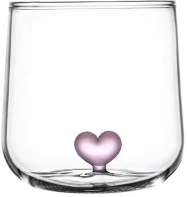 iplusmile 3D Heart Shaped Cup: Clear Glass Cups with 3D Heart Inside for Coffee Juice Milk Water - Weddings, Anniversaries, Birthday,Valentine's Day