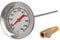 Lantelme, termometro analogico e bimetallico, fino a 500°, per forno, forno per pizza, grill, affumicatore, tandoori. Diametro 62 mm, lunghezza 15 cm