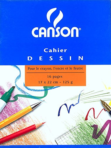 CANSON Malheft, blanko, 125 g/qm, 170 x 220 mm VE=3