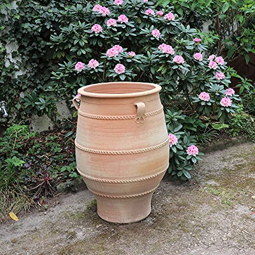 Céramique crète | amphore de jardin en terre cuite haute résistance au gel avec poignée | 80 cm | fait main et de haute qualité Jardin, balcon, terrasse, thymus2
