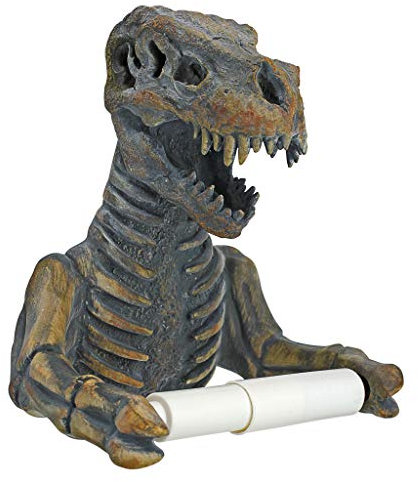 Toilettenpapierhalter - T. Rex Fossil-Skelett Dinosaurier-Badezimmer-Dekor - Toilettenpapier-Rolle - Badezimmer-Wand-Dekor