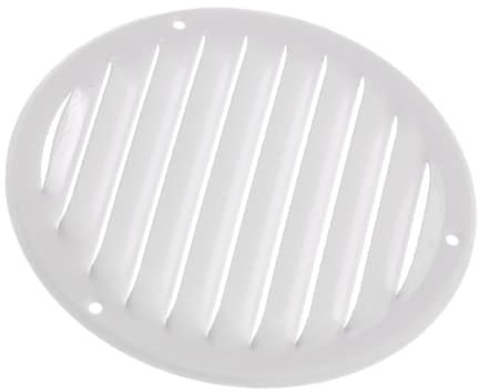 Ø 125mm Grille de Ventilation avec Moustiquaire - Grilles d'aération en Métal - Acier, Blanc